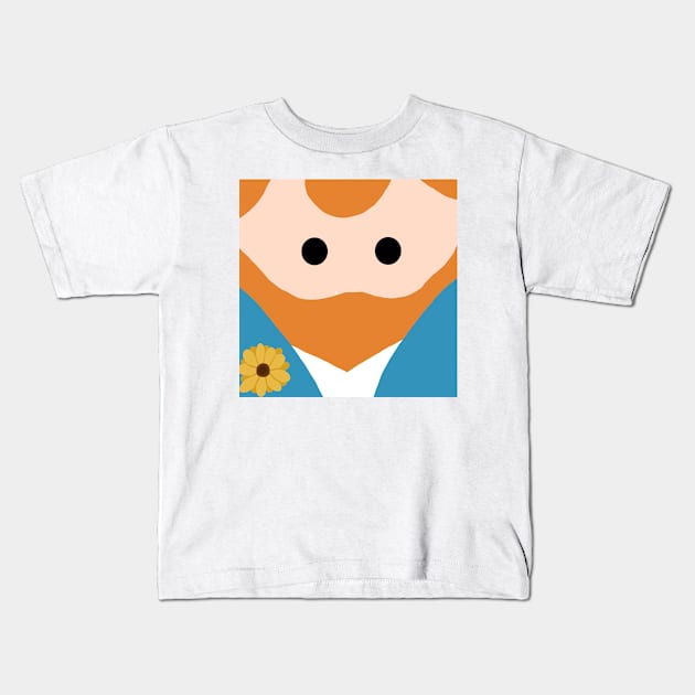 Minimalistic Vincent Van Gogh Kids T-Shirt by alxandromeda